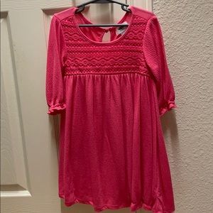 Girls boho style pink dress
